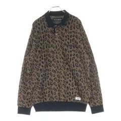 WACKO MARIA (ワコマリア) 24AW LEOPARD KNIT POLO SHIRT 24FW-WMK-KN13 レオパード ニット長袖ポロシャツ ブラウン