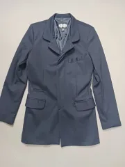 L フランコ ロング スリム ブレーザー ジャケット ネイビー