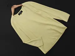 COUP DE CHANCE クードシャンス 七分袖 ラメ Vネック ニット セーター size38/黄緑 ■◇ レディース