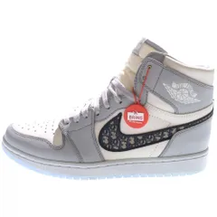 NIKE (ナイキ) DIOR AIR JORDAN 1 HIGH OG CN8607-002 ディオール エアジョーダン1 ハイカットスニーカー US9/27.0cm ホワイト/グレーのサムネイル