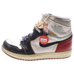 NIKE (ナイキ) ×UNION AIR JORDAN 1 RETRO HI NRG BV1300-106 ユニオン エアジョーダン1 ハイカットスニーカー ブラック/レッド/ホワイト US6.5/24.5cm レディース