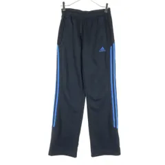 adidas アディダス ワンポイントロゴ ロングジャージパンツ S ネイビー レディース 古着