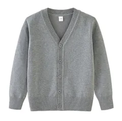 カーディガン子供服 男の子 女の子  Vネック ニット 長袖 綿 キッズ　フォーマル セーター スクールコート 学生 通園　通学 春秋冬無地　ボーイズ ガールズ