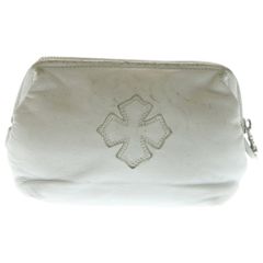 最安CHROME HEARTS レザーポーチ クロスパッチ 化粧ポーチ レア商品