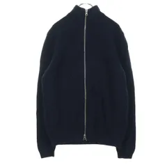 ZARA ザラ 長袖 フルジップアップ コットン ニットジャケット L ネイビー メンズ 古着