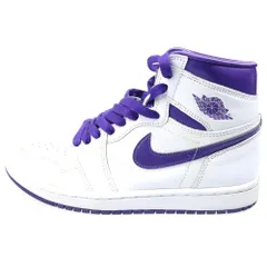 NIKE (ナイキ) Women's Air Jordan 1 High OG CD0461-151 ウィメンズ エアジョーダン1 メタリックパープル ハイカットスニーカー ホワイト/パープル US6.5/23.5cm