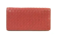 ボッテガヴェネタ BOTTEGA VENETA イントレチャート 長財布 二つ折り 赤 レッド 156819 /hn0427