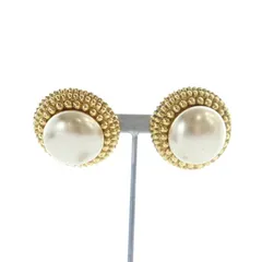 シャネル CHANEL イヤリング アクセサリー 両耳用 ロゴ クリップ式 フェイクパール ロゴ 刻印 ゴールド色 ■GY11 /MQ ■OH