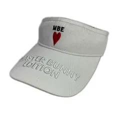 中古 マスターバニーエディション MASTER BUNNY EDITION サンバイザー フリー 白 ホワイト ハートモチーフ ロゴ刺しゅう