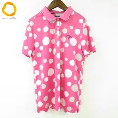 #s キャロウェイ Callaway ポロシャツ LL ピンク 白 ライトグレー ドット柄 ゴルフ 半袖 大きいサイズ レディース [915493] k01