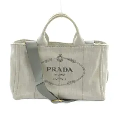 プラダ PRADA CANAPA カナパ 1BG439 トートバッグ ショルダー 2WAY ハンド ロゴ デニム ライトグレー ■GY18 /MQ ■OH