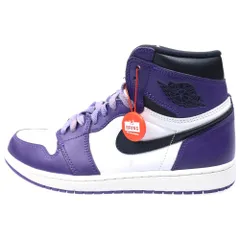 NIKE (ナイキ) AIR JORDAN 1 RETRO HIGH OG COURT PURPLE 555088-500 エアジョーダン1 レトロ ハイ コート パープル ハイカットスニーカー ホワイト/パープル US9.5/27.5cm