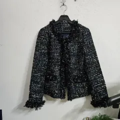 ツイード ブラック ジャケット レディース サイズ55