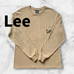 【Lee】長袖Tシャツ　 Mサイズ　ベージュ　ロングスリーブTシャツ    ロゴプリント