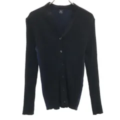 PS Paul Smith ピーエスポールスミス バイカラー 長袖 ニットカーディガン XL ブラック系 レディース 古着