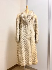 肉厚/総丈114cm EMBA ロング ファーコート 毛皮 ブルーフォックス