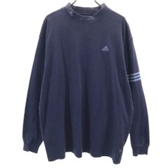 old adidas】 90s 万国旗タグ 長袖Tシャツ 刺繍ロゴ 三本線 - メルカリ
