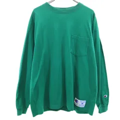 Champion チャンピオン 長袖 Tシャツ M グリーン系 ポケT レディース 古着