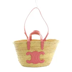 セリーヌ CELINE Teen Trionphe トリオンフ かごバッグ ラフィア ベージュ ピンク 194002CGG.25FO /MI ■OS ■OHのサムネイル