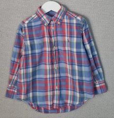 キッズ) 3T) ポロ パステル シャツ チェック柄