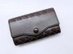 Bottega Veneta　ボッテガヴェネタ　イントレチャート　キーケース　ダークブラウン
