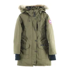 CANADA GOOSE (カナダグース) TRILLIUM PARKA 6660LA トリリウムパーカー ワッペンロゴ ジップアップ フード付きダウンジャケット レディース カーキのサムネイル