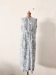 【美品】lelill リバティフランダースリネン ワンピース