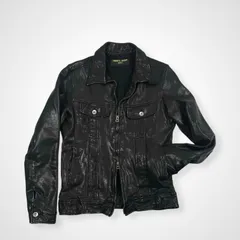 VINTAGE ヴィンテージ / アーカイブ シワ加工 レザージップアップジャケット Y2K SIZE:M