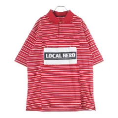 MARTINE ROSE (マーティンローズ) 25SS OVERSIZED PANELLED POLO LOCAL HERO ポロシャツ レッド ボーダーのサムネイル