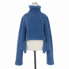 カデュネ CADUNE 配色THEカーディガン ニット Vネック 長袖 36 黒 白