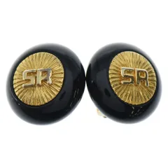 SONIA RYKIEL (ソニアリキエル) ロゴイヤリング ゴールド×ブラック GP アクセサリーのサムネイル
