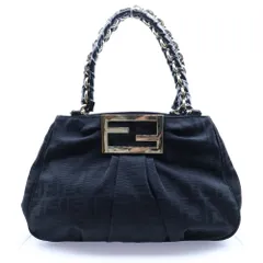 FENDI (フェンディ) ズッカ ミア チェーントートバッグ ハンドバッグ ブラックのサムネイル