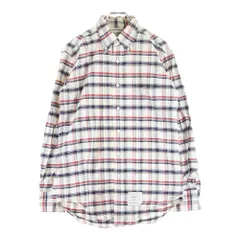 THOM BROWNE (トムブラウン) ボタンダウン チェック柄 長袖シャツ 01111A4013 ホワイトのサムネイル