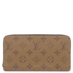 ルイヴィトン LOUIS VUITTON 長財布 ジッピー ウォレット レザー モノグラムリバースキャンバス モノグラムリバース ゴールド金具 茶 ラウンドファスナー   M82444 RFID【中古】