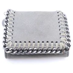 STELLA McCARTNEY (ステラマッカートニー) Falabella Trifold Small Wallet ファラベラ 3つ折り コンパクトウォレット グレー/シルバー