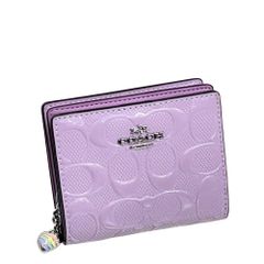 COACH コーチ 折り財布 ライトバイオレット 紫色 ハートチャーム