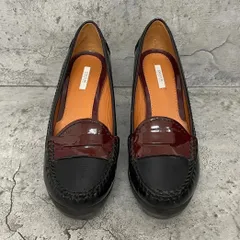 美品　GEOX　ジェオックス　ローファー　ハイヒール　ウェッジソール　エナメル　バイカラー　黒　ブラックのサムネイル