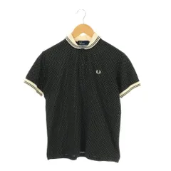 フレッドペリー FRED PERRY ポロシャツ 半袖 ドット柄 S ブラック ホワイト /ES