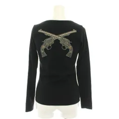 ロアー roar ロンT Tシャツ カットソー 長袖 バック装飾 スワロフスキー 二丁拳銃柄 クロスガン柄 1 黒 ブラック 12FRLT-05B /YTのサムネイル