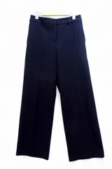 【230795】PLST プラステ  ウォームリザーブストレート ワイドパンツ  L 0406018 ブラック