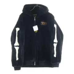 VANSON (バンソン) タグ付 X-REY BORN FUR HOODED JACKET フェイクファー ジャケット ブラックのサムネイル