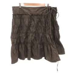 トリココムデギャルソン tricot COMME des GARCONS AD2007 ギャザースカート 巻きスカート ラップ 花柄 ひざ丈 緑 グリーン /FF ■GY40