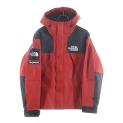SUPREME (シュプリーム) 18AW × THE NORTH FACE Leather Mountain Jacket NF0A3VJ8 ザノースフェイス レザーマウンテンジャケット レッド/ブラック