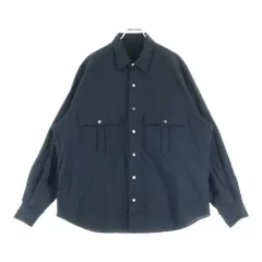 Porter Classic (ポータークラシック) ROLL UP SHIRT ロールアップ コットン 長袖シャツ ロングスリーブ ブラックのサムネイル