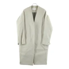 ENFOLD (エンフォルド) 18AW ウールリバー ノーカラーコート ベージュ