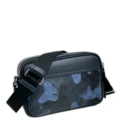 コーチ バッグ メンズ COACH ショルダーバッグ シグネチャー カモ プリント グラハム クロスボディ CDC22 SVBLM ブルーマルチ