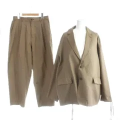 フリークスストア FREAKS STORE シングルスーツ テーラードジャケット パンツ スラックス 千鳥格子 フォーマル セットアップ M 茶 ブラウン ベージュ /AP