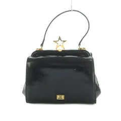 モスキーノ MOSCHINO ハンドバッグ エナメルレザー 星モチーフ 黒 /MI ■GY18のサムネイル