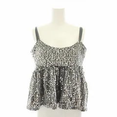 アメリヴィンテージ Ameri VINTAGE 24SS ミディレイヤードシークインズキャミソール MEDI LAYERED SEQUINS CAMISOLE 2点セット スパンコール タグ付き F シルバー 02410460680 /YTのサムネイル