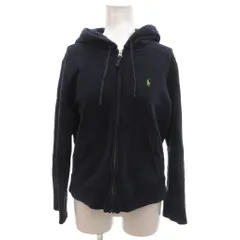 ラルフローレン RALPH LAUREN パーカー フーディー M 紺 ネイビー ロゴ刺繍 ジップアップ 長袖 /KR ■GY06
